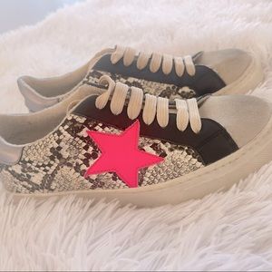 Steve Madden Snakeskin Star Sneakers
